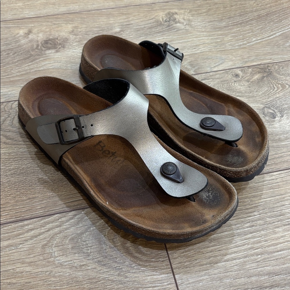 Betula Silver Thong Sandals